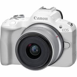 Reflexo EOS R50 - Branco + Canon Canon RF-S 18-45mm f4.5-6.3 IS STM 1,6