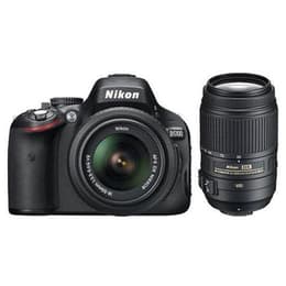 Reflexo D5000 - Preto + Nikon AF-S Nikkor DX VR 18-55mm f/3.5-5.6 VR + AF-S Nikkor DX 55-200mm f/4-5.6G ED VR f/3.5-5.6 + f/4-5.6