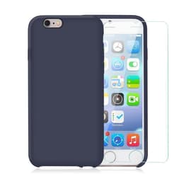 Capa iPhone 6 Plus/6S Plus e 2 películas de proteção - Silicone - Azul