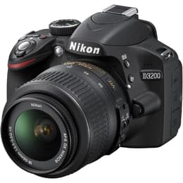 Reflex - Nikon D3200 Preto + Lente Nikon AF-S DX Nikkor 18-55mm f/3.5-5.6 VR II