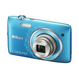 Compacto Coolpix S3500 - Azul + Nikon Nikkor Wide Optical Zoom ED VR 26-182 mm f/3.4-6.4 f/3.4-6.4