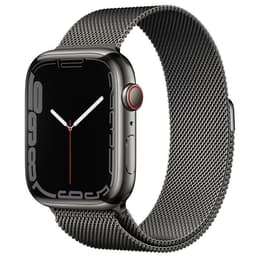 Apple Watch (Series 7) 2021 GPS + Celular 45 - Aço inoxidável Grafite - Loop milanesa Cinzento