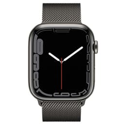 Apple Watch (Series 7) 2021 GPS + Celular 45 - Aço inoxidável Grafite - Loop milanesa Cinzento