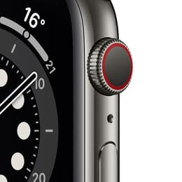 Apple Watch (Series 6) 2020 GPS + Celular 40 - Aço inoxidável Grafite - Bracelete desportiva Preto