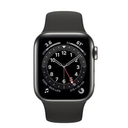 Apple Watch (Series 6) 2020 GPS + Celular 40 - Aço inoxidável Grafite - Bracelete desportiva Preto