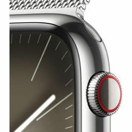 Apple Watch Series 9 (2023) GPS + Celular 41 mm - Aço inoxidável Prateado - Loop milanesa Cinzento