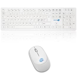 Simpletek Teclado QWERTY Nórdico Sem fios M&K NORDICA SWE NO DK FI Kit Mouse and Keyboard