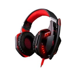 G2000 jogos Auscultador- com fios (sector) com microfone - Vermelho/Preto