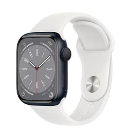 Apple Watch Series 8 (2022) GPS + Celular 45 mm - Alumínio Midnight - Bracelete desportiva Branco