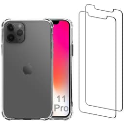 Capa iPhone 11 Pro e 2 películas de proteção - Plástico reciclado - Transparente