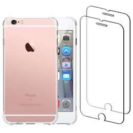 Capa iPhone 6/6S e 2 películas de proteção - Plástico reciclado - Transparente
