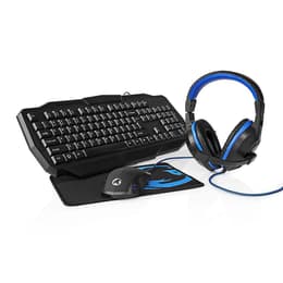 Nedis Teclado QWERTY Espanhol Retro-iluminado GCK41100BKES