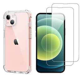 Capa iPhone 13 Mini e 2 películas de proteção - TPU - Transparente