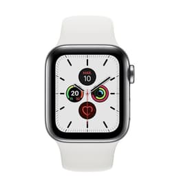 Apple Watch (Series 5) 2019 GPS + Celular 40 - Aço inoxidável Prateado - Circuito desportivo Branco