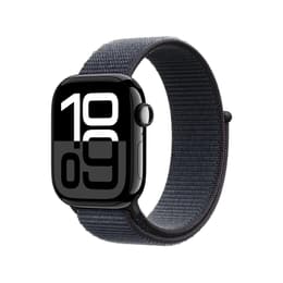 Apple Watch Series 10 (2024) GPS 46 mm - Alumínio Preto brilhante - Loop desportiva Midnight