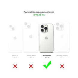Back Market Capa iPhone 14 pro e película de proteção - Plástico reciclado - Preto