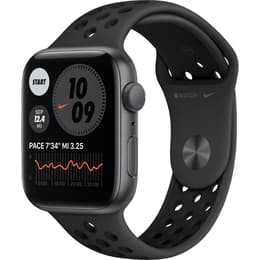 Apple Watch (Series 4) 2018 GPS 44 - Alumínio Cinzento sideral - Nike desportiva Antracite/Preto