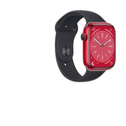 Apple Watch (Series 8) 2022 GPS + Celular 41 - Alumínio Vermelho - Bracelete desportiva Preto