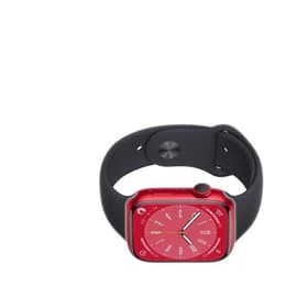 Apple Watch (Series 8) 2022 GPS + Celular 41 - Alumínio Vermelho - Bracelete desportiva Preto