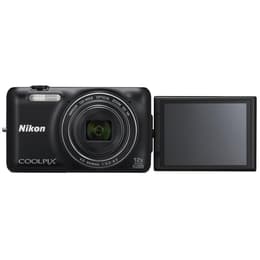 Compacto Coolpix S6600 - Preto + Nikon Nikkor 12x Wide Optical Zoom 25-300mm f/3.3-6.3 ED VR f/3.3-6.3