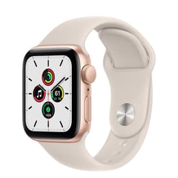 Apple Watch (Series 5) 2019 GPS 44 - Alumínio Dourado - Bracelete desportiva Branco