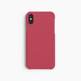 Capa iPhone X/XS - Material natural - Vermelho