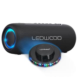 Enceinte Hifi Autonome 100W Ledwood XS100, Ampoule LED, Buetooth USB, TWS, IPX5, Assistant Vocal, 10W RMS, Batterie 2000mAh Bluetooth Speakers - Preto