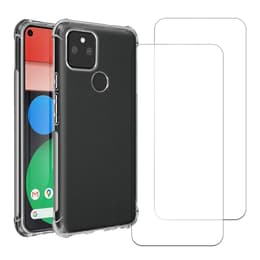 Capa Pixel 5 e 2 películas de proteção - TPU - Transparente