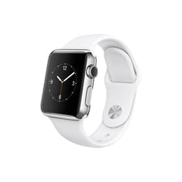 Apple Watch (Series 1) 2016 GPS 38 - Aço inoxidável Prateado - Circuito desportivo Branco