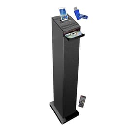 Inovalley Tour de son noire avec lecteur CD, Bluetooth, FM et USB, 60W + télécommande , clé 32Go Inclus Speakers - Preto