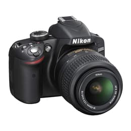 Reflexo D3200 - Preto + Nikon AF-P Nikkor DX 18-55mm f/3.5-5.6G VR + AF-S DX Nikkor 55-200mm f/4-5.6G ED VR II f/3.5-5.6 + f/4-5.6