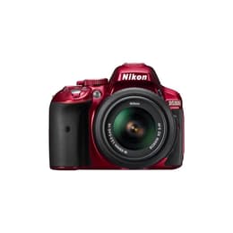 Reflexo D5300 - Vermelho + Nikon Nikon AF-S DX Nikkor 18-55 mm f/3.5-5.6G DX VR f/3.5-5.6