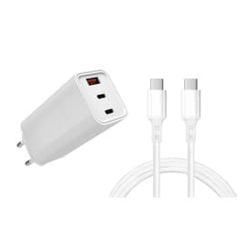 Cabo e Tomada de parede (USB-C + USB-C) 65W - WTK