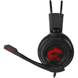DS502 jogos Auscultador- com fios com microfone - Preto/Vermelho