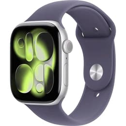 Apple Watch (2025) GPS 42 mm - Alumínio Prateado - Bracelete desportiva Cinzento