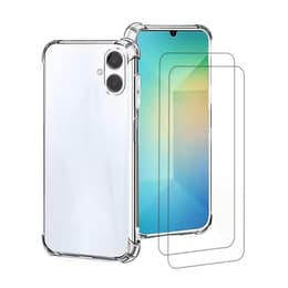 Capa Galaxy A06 e 2 películas de proteção - TPU - Transparente