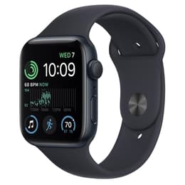 Apple Watch (Series SE) 2022 GPS + Celular 44 - Alumínio Meia-noite - Bracelete desportiva Preto