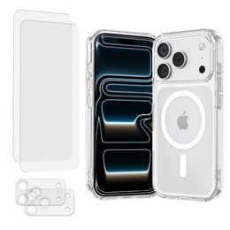 Capa iPhone 17 Pro e 2 películas de proteção - TPU - Transparente