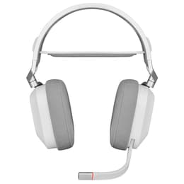 HS80 RGB redutor de ruído jogos Auscultador- com fios + sem fios com microfone - Branco