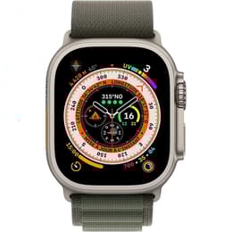 Apple Watch Ultra (2022) GPS + Celular 49 mm - Titânio Titânio natural - Loop Alpine Verde