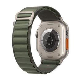 Apple Watch Ultra (2022) GPS + Celular 49 mm - Titânio Titânio natural - Loop Alpine Verde