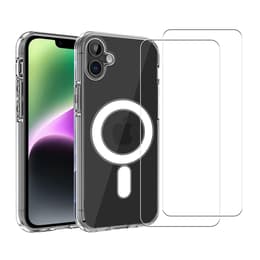 Capa iPhone 16 Plus e 2 películas de proteção - TPU - Transparente