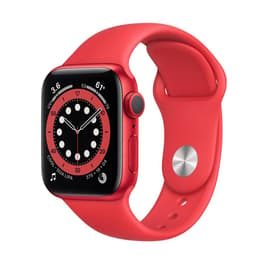 Apple Watch (Series 6) 2020 GPS + Celular 40 - Aço inoxidável Vermelho - Loop desportiva Vermelho