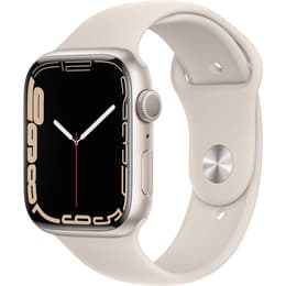 Apple Watch (Series 7) 2021 GPS 45 - Alumínio Prateado - Loop desportiva Luz das estrelas