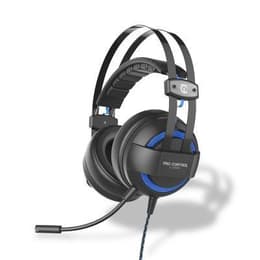 Pro Control E-Sport redutor de ruído jogos Auscultador- com fios com microfone - Preto/Azul