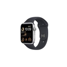 Apple Watch (Series SE) 2022 GPS + Celular 44 - Alumínio Prateado - Bracelete desportiva Preto
