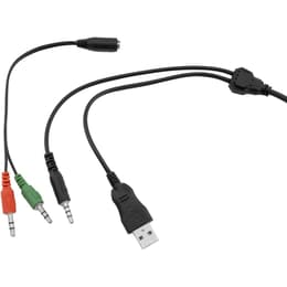 Diadema redutor de ruído jogos Auscultador- com fios (sector) com microfone - Preto
