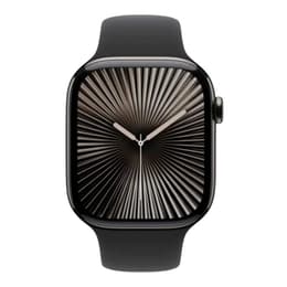 Apple Watch Series 10 (2024) GPS + Celular 46 mm - Titânio - Bracelete desportiva Preto