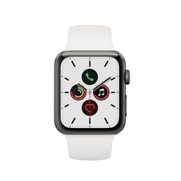 Apple Watch (Series 5) 2019 GPS + Celular 44 - Alumínio Cinzento sideral - Circuito desportivo Branco