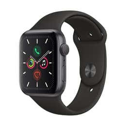 Apple Watch Series 5 (2019) GPS + Celular 44 mm - Alumínio Cinzento sideral - Bracelete desportiva Preto